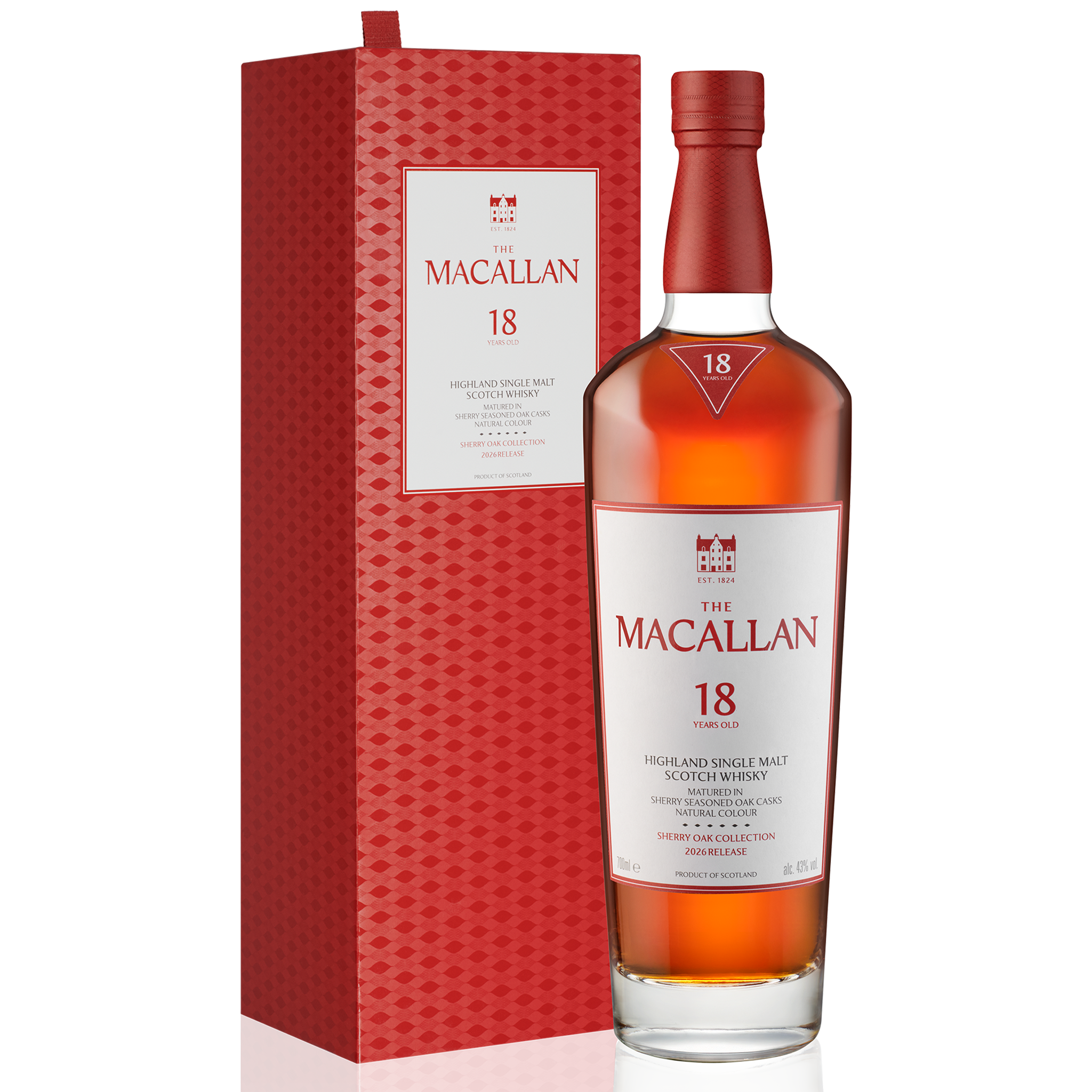 The Macallan Sherry Oak Cask 18 Year Old Single Malt Scotch Whisky, Release 2026